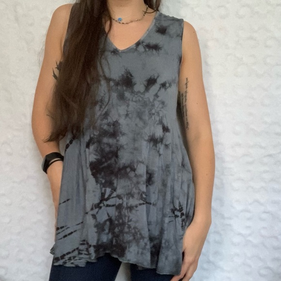 Blue Sky Tops - Blue Tie Dye Tunic